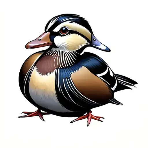 Mandarin Duck Sitting