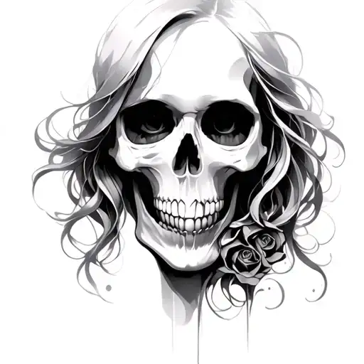 Woman Face Skull