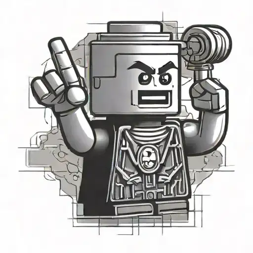 A Lego Man Giving The Middle Finger