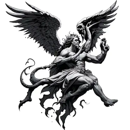 Angel Fighting Demon