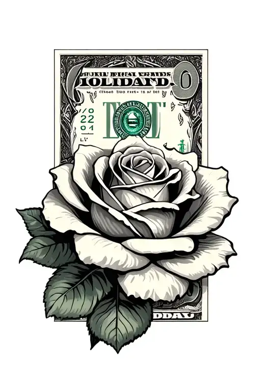 100 Dollar Bill Rose