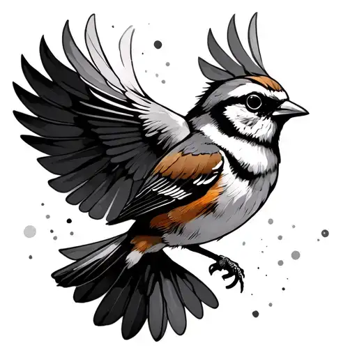 Sparrow Flying Towards
