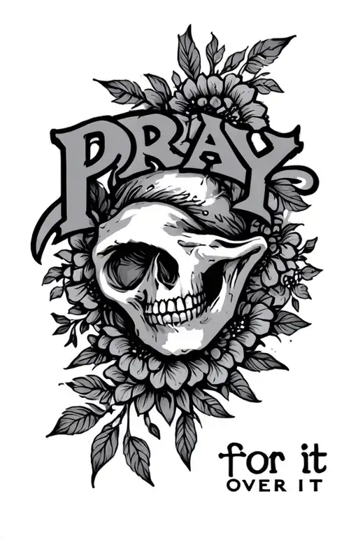 A Tattoo That Say Pray For It About It Around It Over It