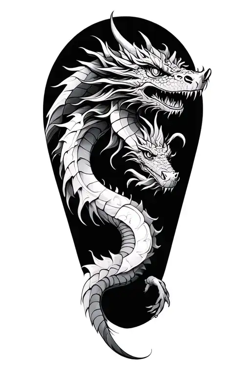 Dragon Wrapping Round Leg