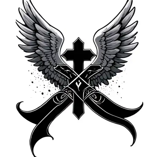 Cross With Wings