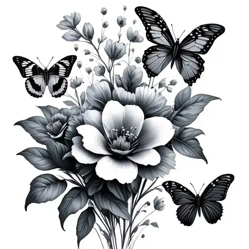 Flowers And Butterflies