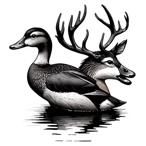 Ducks And Deer Wildlife