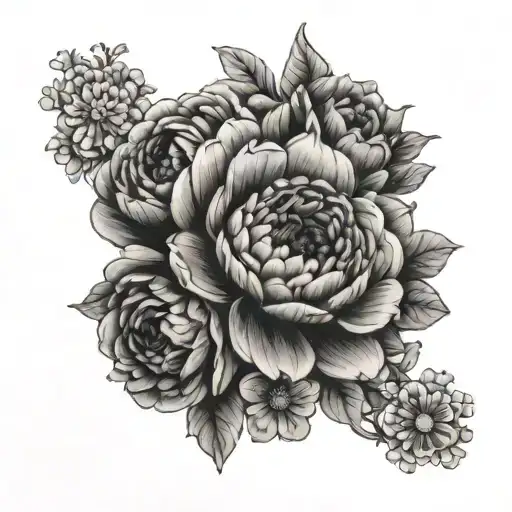 Wrap Around Wrist Wrist Fine Line Dahlias Forget-me-nots Ranunculus Violets