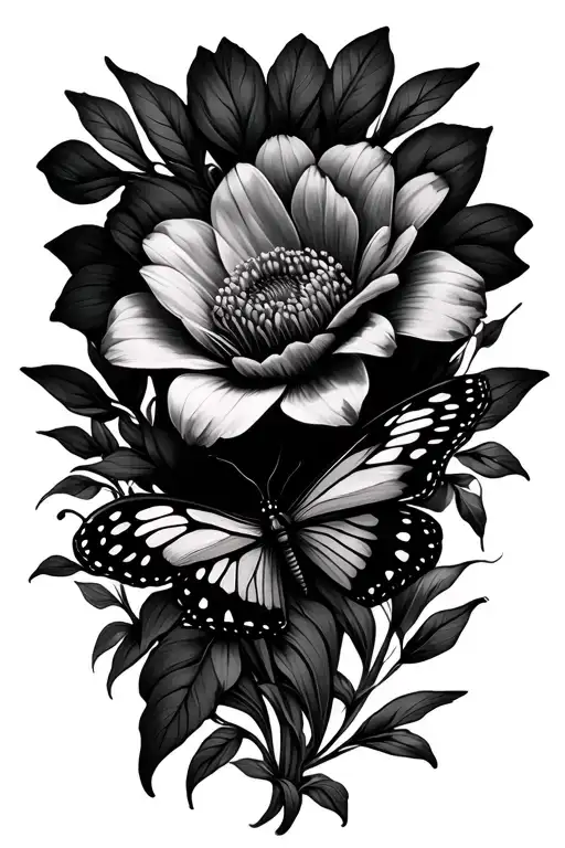 Flower And Butterfly