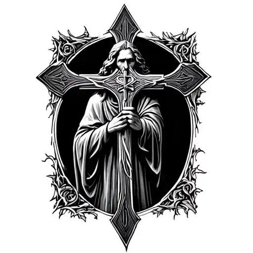 Man St Brigid's Cross