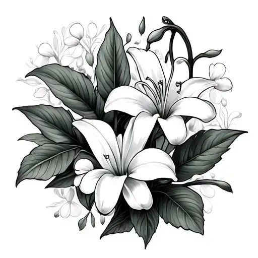 C With Lilly Of The Valley Intertwined