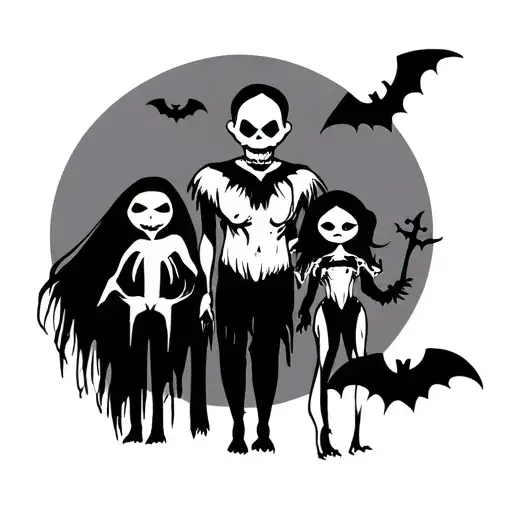 Halloween Characters Silhouette