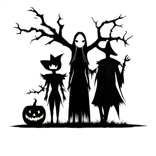 Halloween Characters Silhouette