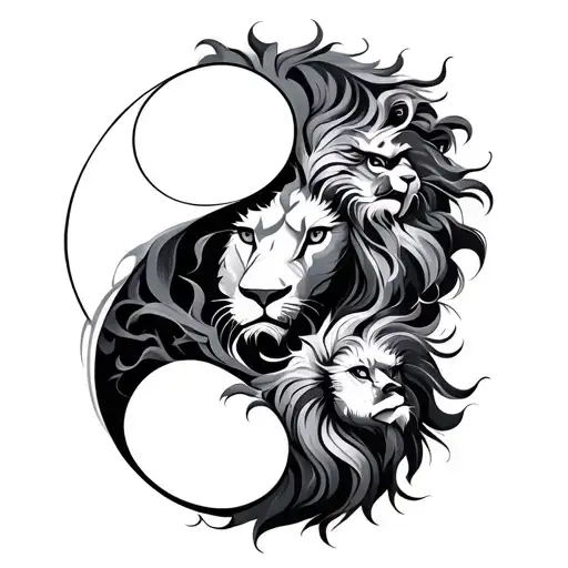 Ying Yang Cancer And Leo Lion
