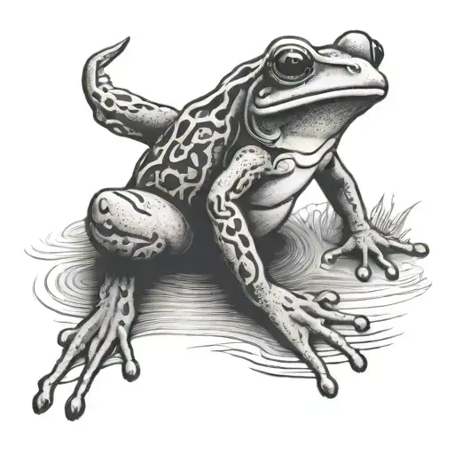 Couples Tattoos Frog And Goose