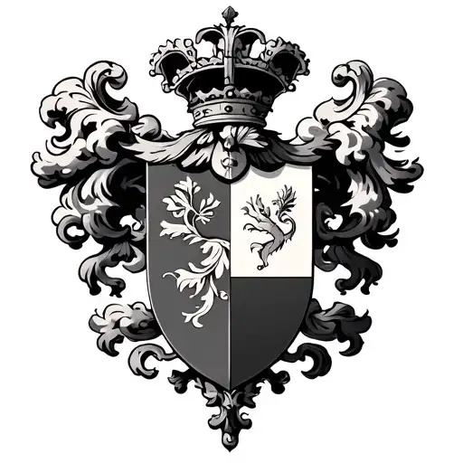Saxony Coat Of Arms With Clouds Shades