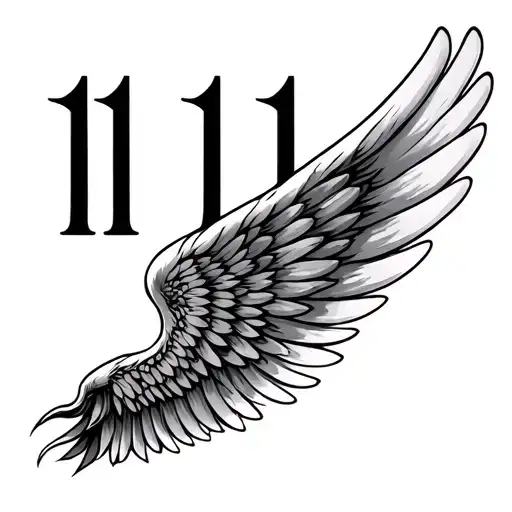 Wings Shaped Like 1111 Numbers