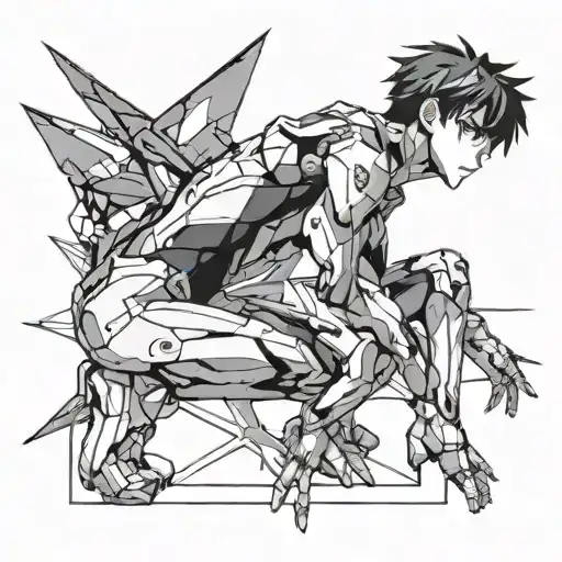 Evangelion Neon Genesis Evangelion Eva 1 Moment From Manga Forearm Position