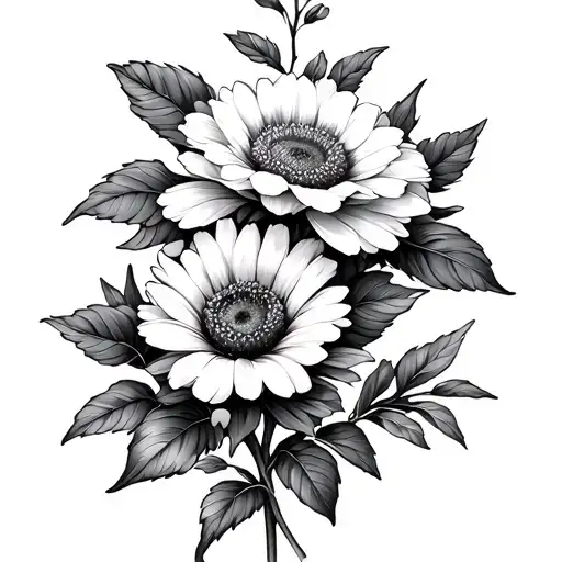 December Birth Flower And August Birth Flower Together