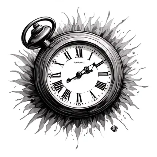 Open Pocket Clock Sustained By Some