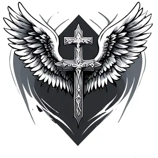 Cross With Wings