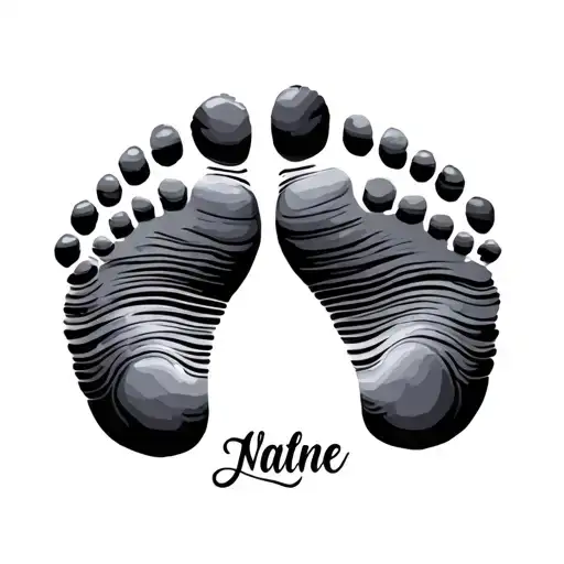 Baby Footprints With Name