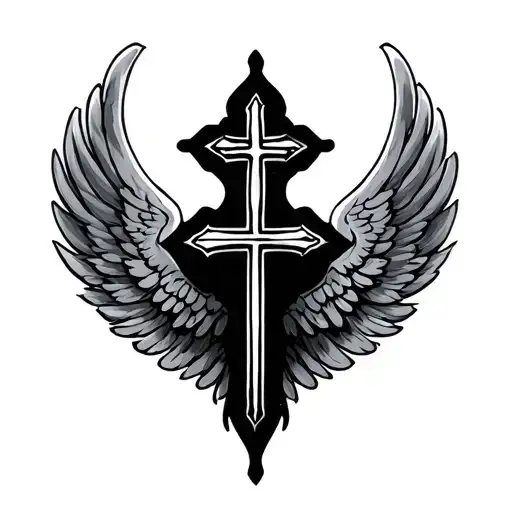 Cross With Wings
