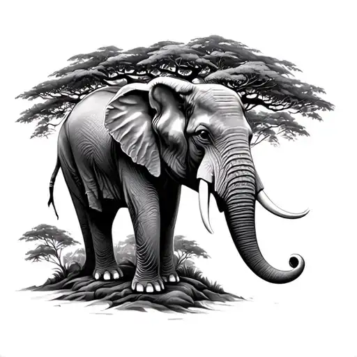 Banyan Tree And Ellephant