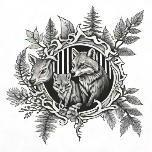 Forest Animals Peeking