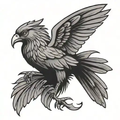 Liverbird Flying Front View