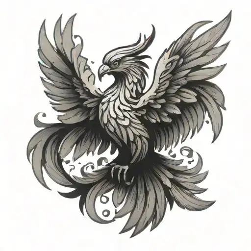 Phoenix With Outstretched Wings
