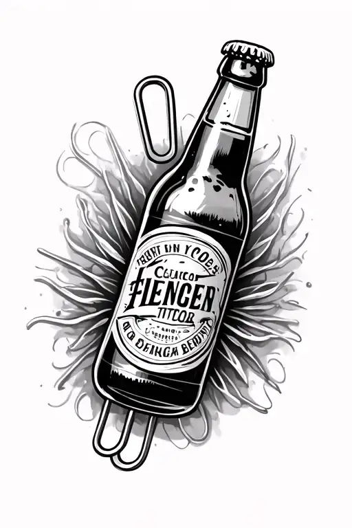Beer Bottle And Paper Clip