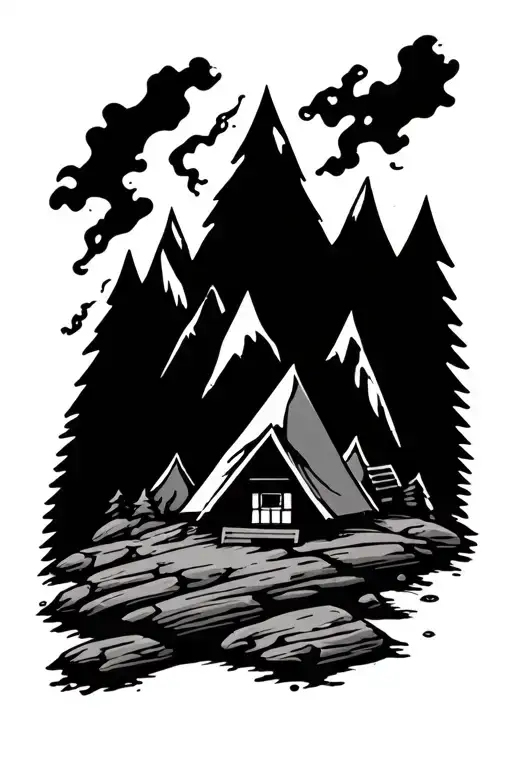 Camping Mountains Fire