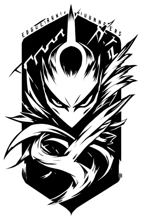 Cyberpunk Edgerunners Logo And Majin Logo Combined