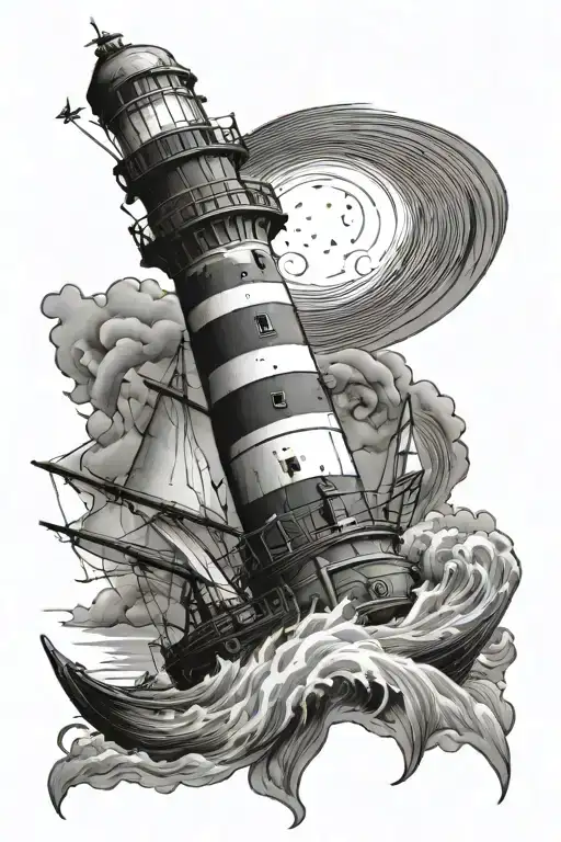 Lighthouse Guiding Ships