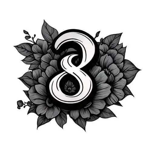 Tattoo That Says 8 Block Style Only