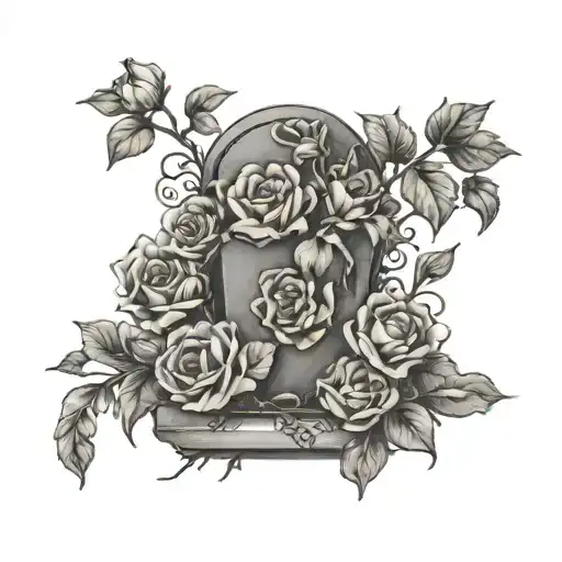 Flowers In A Grave Yard Small And Elegant