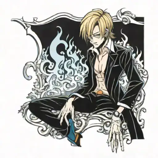 Sanji Blue Flames From One