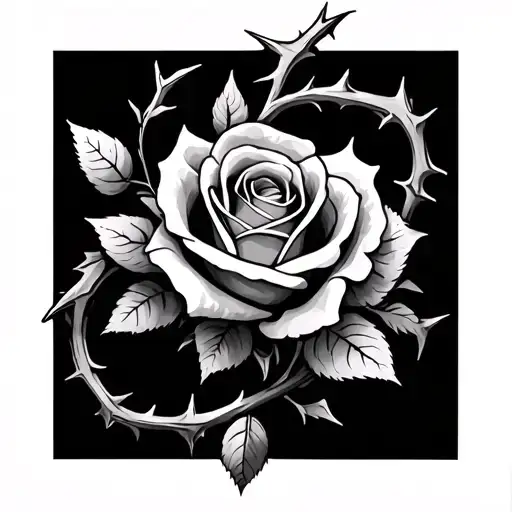 Roses And Thorns Intertwined