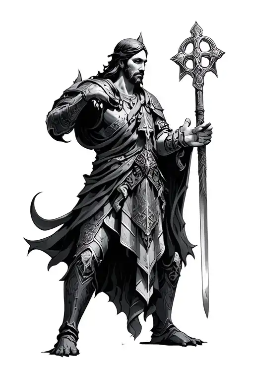 Warhammer 40K Style Pergamen With The Prayer In Latin