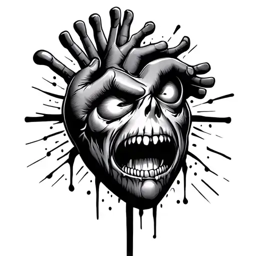 Heart In Hand With Rage Face