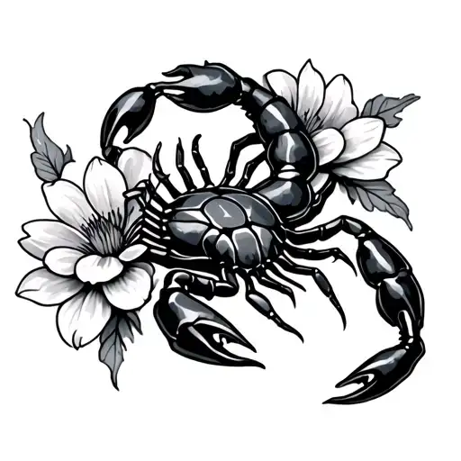 Scorpion And Flower