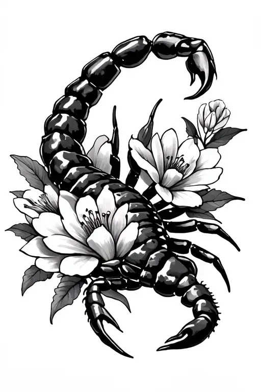 Scorpion And Flower