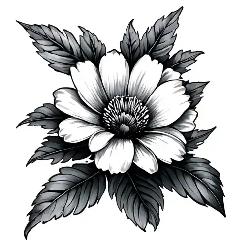 Black And White Flower