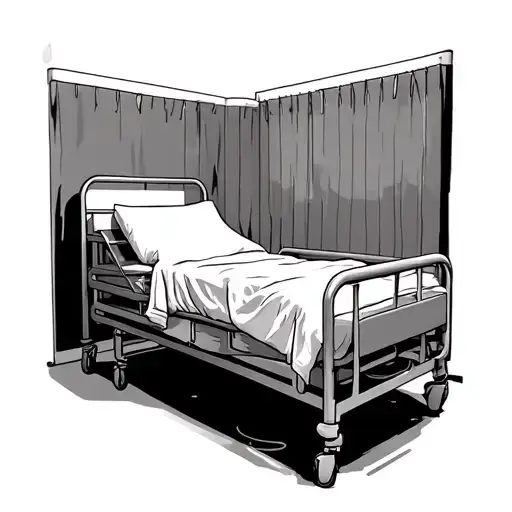 Hospital Bed Next To A Cot