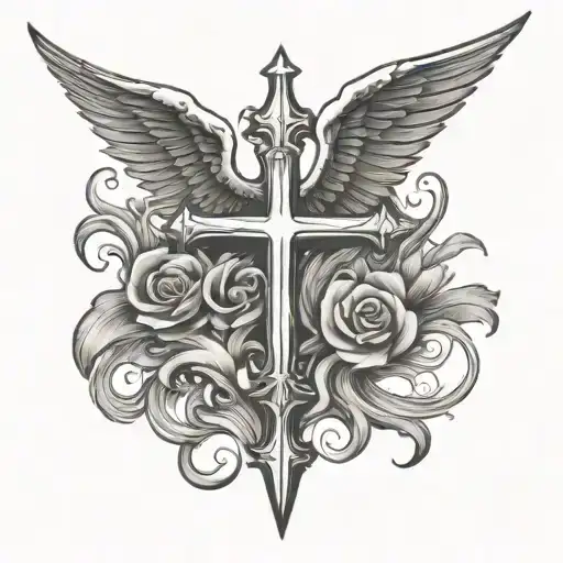 Cross With Wings