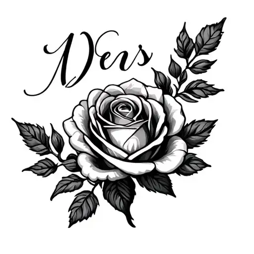 Rose Name Tattoo Sleeve