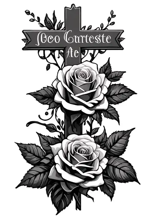 Roses Around Names A Cross Incorporated