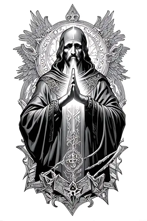 Warhammer 40K Style Pergamen With The Prayer In Latin