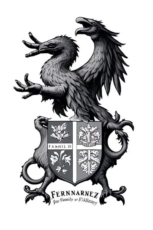 Fernandez Family Coat Of Arms Outstretched